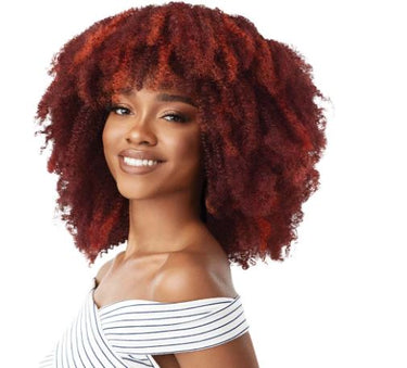 OUTRE BIG BEAUTIFUL HAIR CLIP INS 9 PCS -4C CORKSCREW AFRO- SIDE RED